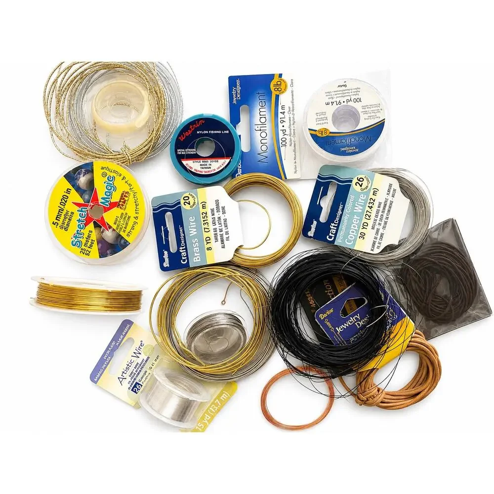 Large Lot Jewelry Making Wire  Cord Beadalon Darice Stretch Magic Craft Supplies